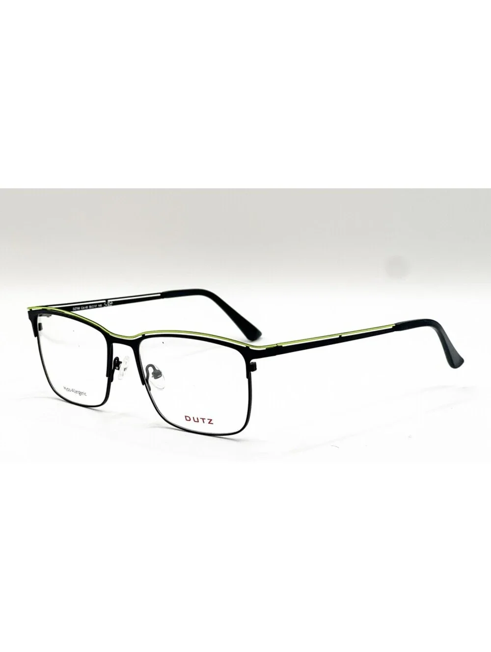 Dutz DZ796 COL.45 Black Green Matte Full Rim Authentic Eyeglass Frames 55-17-145